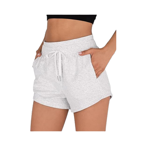 Women's Custom High Waist Breathable Eco-Friendly 100% Cotton Streetwear Shorts with <b>Drawstring</b> Closure and Custom Color Design - Product Image 1