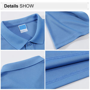 Camiseta de golf de poliéster 100% de alta calidad para hombre, camiseta Polo en blanco de Color sólido con estampado de logotipo personalizado de 180GSM, ajuste holgado 3D de Color sólido - Product Image 6