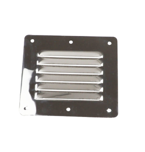 Grille de ventilation rectangulaire argentée 127x115mm état neuf pour bateaux yachts et camping-cars type hublot - Product Image 3
