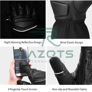 Best Selling High Quality 100% Leather Racing Motorcycle Gloves with Antislip Protection for Cycling - Product Image 6