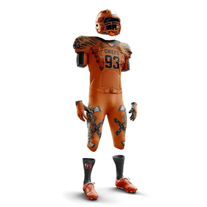 Camiseta de fútbol americano con sublimación personalizada, camisetas de fútbol bordadas para equipos, uniformes de fútbol americano al por mayor - Product Image 3