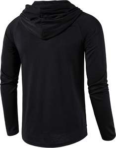 Sweat à capuche léger à manches longues pour hommes avec poche kangourou Slim Fit Basic Casual Sweatshirt - Product Image 6