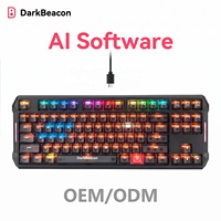 Teclado Mecánico para Juegos Flux TKL de 87 Teclas, Interruptores de Efecto Hall, Soporte de Software IA, Latencia Ultrabaja, Frecuencia de Sondeo de 8000 Hz, RGB, USB-C