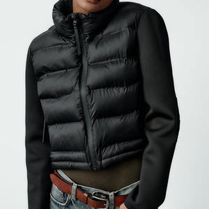 Chaqueta corta acolchada para mujer, nueva moda 2023, Top corto cálido de invierno con forro de nailon, chaqueta acolchada al por mayor - Product Image 4