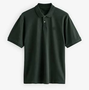 Camisetas de polo informales para hombre, 100% algodón, tinte rápido, manga corta, logotipo personalizado, patrón sólido antiarrugas, Color verde oliva - Product Image 6