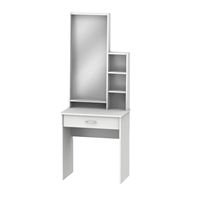 Commode de chambre moderne peu encombrante avec miroir et rangement, bureau de maquillage 1506 pour salon, entrepôt et hôpital