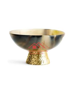 Cuenco de frutas con acabado dorado y plateado de lujo para el hogar, decoración de mesa de Metal decorativa para interiores, cuenco de frutas - Product Image 1