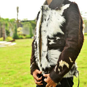 Nouvelle arrivée, vêtements d'extérieur tendance, veste en cuir de vache d'hiver, vêtements pour hommes, manches longues régulières, veste en cuir de vache - Product Image 6