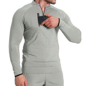 Sweat à capuche d'hiver durable, doux, respirant, demi-zip, coupe ajustée, écologique, pour l'entraînement sportif et l'usage quotidien actif - Product Image 3