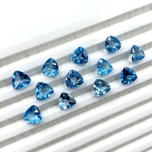 8mm naturel suisse bleu topaze trillion coupe pierres précieuses bleu topaze pierre à facettes en vrac pour la fabrication de pendentifs de bijoux au prix d'usine - Product Image 4