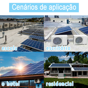 Inversor Solar Híbrido de 1.5P 12000BTU DC80-380V AC-1Ton R32, Sistema <span class=keywords><strong>Split</strong></span> para Hogar de 15-25m2, 4 Paneles Solares de 550W (OEM) - Product Image 6