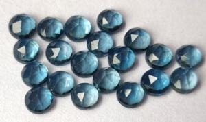 Topacio azul de Londres natural Corte Rosa 3mm Facetado-Corte suelto de Topacio Azul de Londres Rosa - Product Image 3