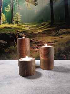 Portavelas de Madera Minimalista Moderno - Marca Privada para Marcas de Decoración del Hogar, único, frasco para velas - Product Image 3