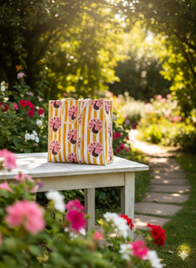 Sac fourre-tout Boho en coton matelassé imprimé paon ethnique Shopper sac à fermeture éclair léger avec couleur jaune de Style d'été pour dames - Product Image 3