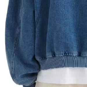 เสื้อฮู้ดกางเกงยีนส์แบบสวมหัวแนวฮิปฮอปใส่ได้ทั้งชายและหญิงมีฮู้ดแบบสวมหัวพร้อมเชือกรูดสำหรับผู้ชาย - Product Image 6