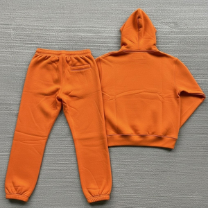 Survêtement en molleton français avec broderie appliquée personnalisée, lavage à l'acide, effet délavé, broderie de patchs, ensemble de survêtement 2 pièces - Product Image 2