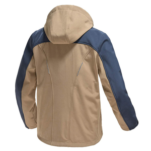 Vestes Softshell coupe-vent imperméable vêtements de travail d'hiver à capuche poches sur support vestes en molleton de toile prix de gros - Product Image 4