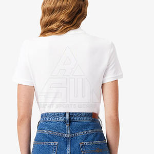 Camiseta Casual de Manga Corta para Mujer - Tejido de Poliéster/Algodón Transpirable de Secado Rápido y Ecológico, Diseño Liso, MOQ Bajo - Product Image 3