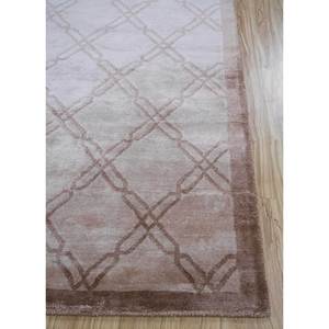 พรมไหมไผ่ถักมือสีเบจและสีน้ำตาลลายดอกอาซาเลีย หนา 10 มม. รูปทรงสี่เหลี่ยมผืนผ้า ลายจิ๊กซอว์ สำหรับห้องนั่งเล่นในบ้าน รุ่น Aibs-3002 - Product Image 4