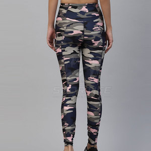 Leggings de Yoga para Mujer, Ropa Deportiva, Spandex, Poliéster, Cintura Elástica, Sólidos, Transpirables, Ecológicos, Pantalones Largos - Product Image 3