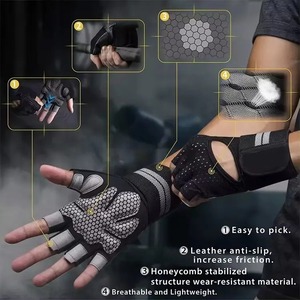 Alta buena calidad mejor tasa de alta calidad fitness gimnasio guantes cálidos hombres antideslizantes cómodos para gimnasio guantes precios baratos - Product Image 6