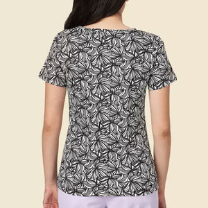 เสื้อยืดผู้หญิงคุณภาพพรีเมียม ทรงปกติ สำหรับฤดูหนาว ผ้าฝ้าย 100% เนื้อผ้านุ่ม รับสกรีนโลโก้ - Product Image 2