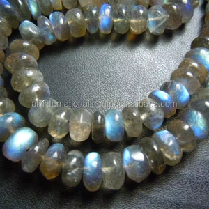 Cuentas Redondas Lisas de Labradorita Fuego Azul Grado AAA, Tamaño de Hilo de 8 Pulgadas, Cuentas Sueltas de Piedra de 7-8 mm, Labradorita Fuego Azul - Product Image 1