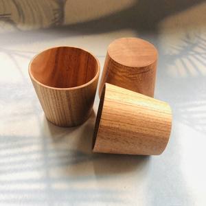 Taza de madera para beber, vaso artesanal tradicional de 7x8 cm con logotipo personalizado, Material ecológico de Vietnam, venta al por mayor - Product Image 1