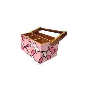 Creative Look 100% Natural Wood Double Tier Eco-Friendly Handmade Custom Size Printed Cutlery <b>Holder</b> Newly Designed - Product Image 1