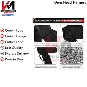 Heavy Duty Padded Weight Lifting <b>Head</b> Harness Adjustable Strap Metal Chain Neck Exercise Strength <b>Training</b> Gym Workouts Fitness - Product Image 6