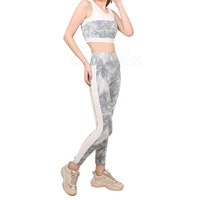 Ensembles de yoga pour femmes en spandex/polyester de haute qualité, logo personnalisé, respirants, séchage rapide, taille personnalisée pour le fitness
