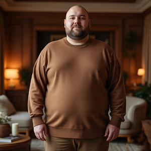 Ropa deportiva Loose Fit Tee Shirts Mens Casual Crew Neck Oversize Sweater Hombres Drop Shoulder Cotton Sweater Hombres - Product Image 2