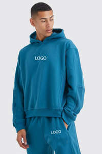 Conjunto de Sudadera con Capucha y Pantalones Deportivos de Felpa Gruesa 100% Algodón con Logotipo Personalizado para Hombre, Color Naranja - Product Image 6