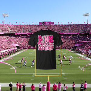 T-shirt Rosa Cheer Football per la Consapevolezza sul Cancro al Seno - Collezione Promozionale 'Pink Out' - Product Image 2