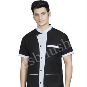 Kitchen Chef Coat Chef Jacket <b>Hotel</b> Wear Bar <b>Uniform</b> Housekeeping Staff Polyester/Cotton Long Sleeve Unisex Apron Heat-Transfer - Product Image 2