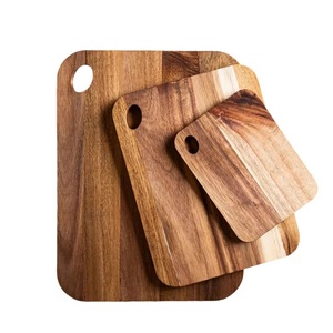 Service OEM Ensemble de 3 planches à découper en bois d'acacia épais Blocs à découper en bois pour la cuisine Prix compétitif - Product Image 6