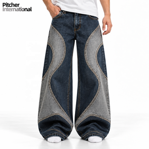 Jeans fuselés sur mesure pour hommes, vente en gros de jeans fuselés pour hommes, jeans fuselés en denim extensible, faible MOQ, marque de vêtements pour hommes - Product Image 1