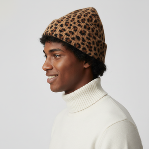 หมวกบีนนี่ไหมพรมอะคริลิคถักลายเสือดาว ลายสก็อต วินเทจ อุ่นสบายสำหรับฤดูหนาว แบบขายส่ง OEM รับผลิตตามสั่ง สำหรับผู้ใหญ่ทุกเพศ - Product Image 6