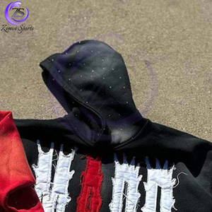 เสื้อมีฮู้ดแบบสวมหัวของผู้ชายเสื้อฮู้ดแบบสวมหัวผ้าซักกรดใส่สบาย - Product Image 3