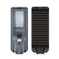 Projet de sécurité des villages, lampadaire solaire CCTV 1200W, lampe LED intégrée tout-en-un en ABS pour les routes rurales