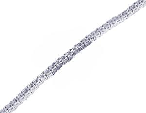 Bracelet de tennis moderne en or blanc cultivé en laboratoire avec diamant 10K élégant coupe ronde classique cadeau de bijoux de luxe - Product Image 5