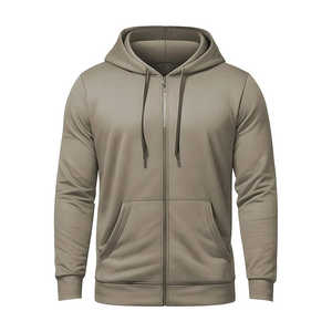 Sweat à capuche zippé décontracté pour homme, tissu en polaire doux, fermeture éclair intégrale, manches longues, style basique confortable, mode streetwear, vêtements chauds pour l'hiver - Product Image 5