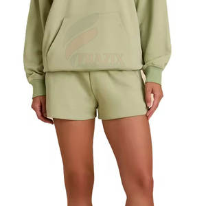 Conjunto de Sudadera con Capucha y Pantalones Cortos para Mujer, Conjunto Casual de Dos Piezas - Product Image 6