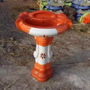 Juego de lavabo de cerámica esterlina grande Lavabo Con pedestal para Baño - Product Image 2