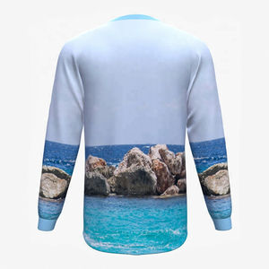 Maillots de pêche toutes couleurs grande taille à la mode à séchage rapide de qualité professionnelle, sublimation, protection du maillot uni vierge respirant - Product Image 4