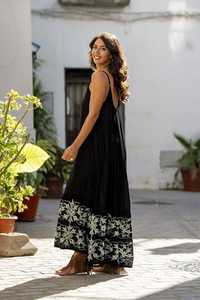 Gran oferta de verano, vestido Maxi para mujer, sin espalda, Sexy, elegante, informal, para vacaciones, Tie-Dye, abrigo de cadera, tejido ecológico, 100% algodón Natural - Product Image 3