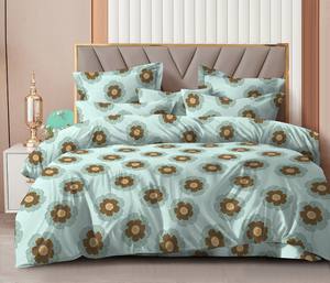 Ensemble de draps d'hôtel ultra confortables, premium, biologiques, à imprimé floral, élastiques, doux, frais et luxueux, comprenant 2 taies d'oreiller - Product Image 1