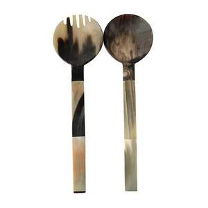 Herramientas decorativas para servir ensaladas, buey, vaca, cuerno de búfalo, cubiertos para servir ensaladas hechos a mano, auténtico hecho a mano en estilo vikingo a la venta - Product Image 6