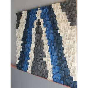 WONDERFULL Rocky Mountains Décoration murale en mosaïque de bois Signes muraux en bois accrocheurs - Product Image 2