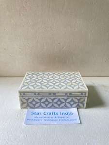 Caja de joyería con incrustaciones de hueso de la mejor calidad/caja con incrustaciones de hueso de India STAR CRAFTS PARA pulido a mano para pieza caliente Mop Jewelry Box - Product Image 3